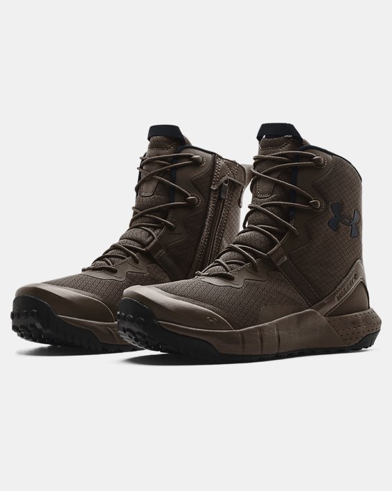 Men's UA Micro G® Valsetz Zip Tactical Boots, Brown, pdpMainDesktop image number 3